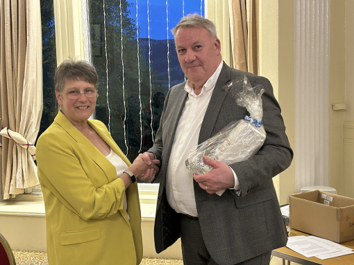 Christine Francis at her retirement presentation