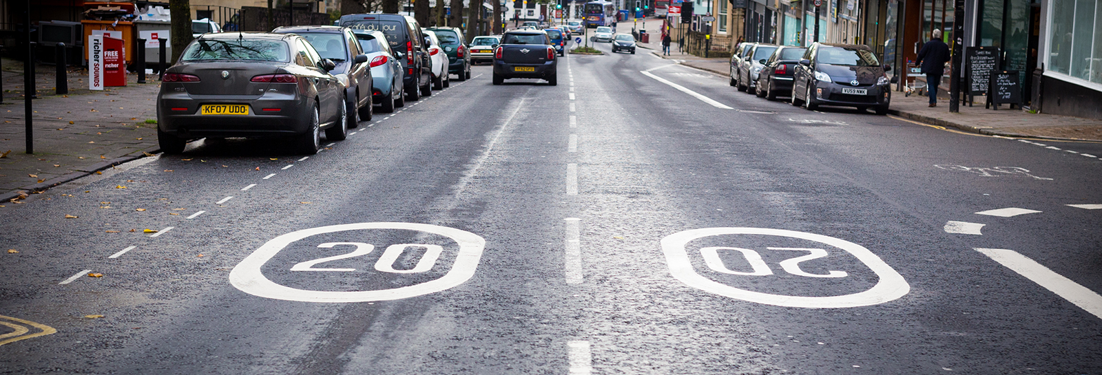 20mph road markings banner image