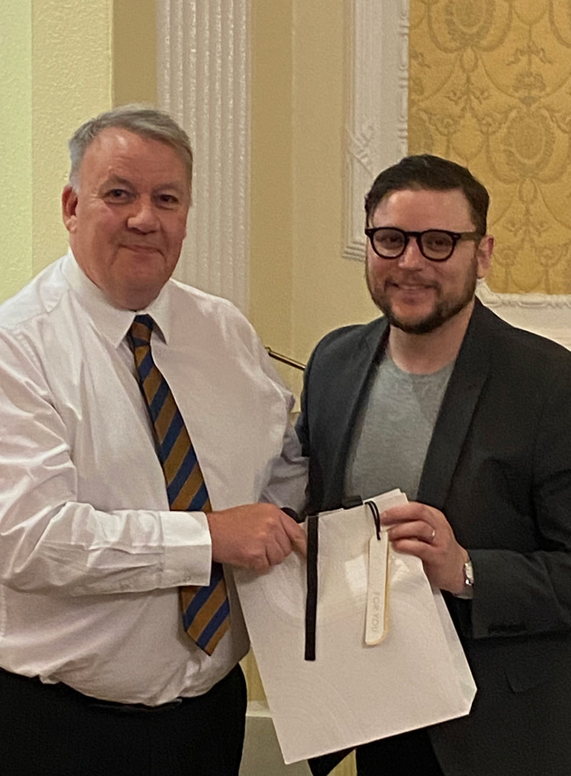 Ewan Wallace with Gary Neill, the SCOTS 2024 Achievement Award Winner